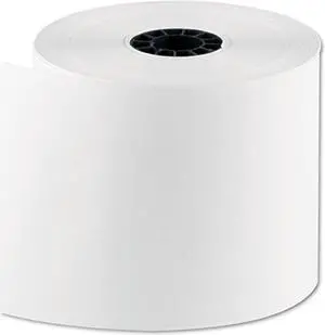 national checking 7225sp 200' length x 2.25 inch width 1 ply white thermal registroll (4 packs of 10 rolls)
