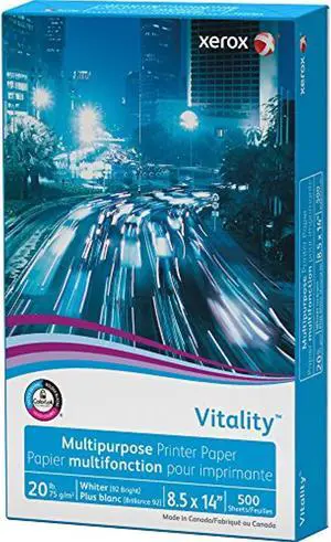xerox vitality 8.5 x 14 multipurpose paper, 20
