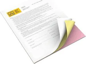 xerox 3r12424 revolution digital carbonless paper, 8 1/2 x 11, pink/can/wh, 5010 sheets/ct