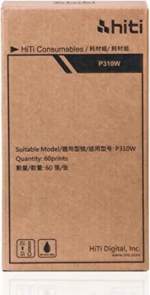 Hiti 4x6 Photo Print Pack for P310W Printer, 60 Pack