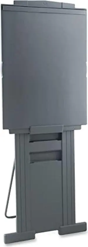 quartet easel, adjusts 39 to 72 inches high, collapsible, portable, whiteboard, flipchart holder, duramax presentation, gray (200e)