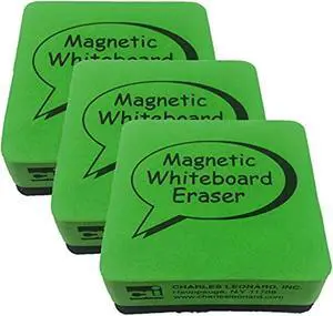 CLI Dry Erase Whiteboard Magnetic Eraser 2"x 2" Green/Black CHL74542-3