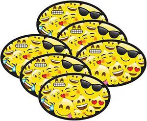 ashley productions magnetic whiteboard eraser, emojis, pack of 6