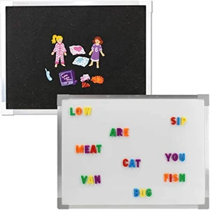 flipside"crestline products magnetic dry-erase and flannel board, 18" x 24"