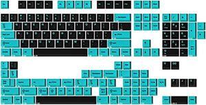 drop + mito gmk pulse custom mechanical keyboard keycap set - 163-keys, doubleshot, cherry profile, for 40%, 60%, 65%, tkl, 1800 layouts, etc. (base kit),turquoise