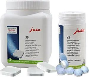 jura super value combo pack, 25 cleaning tables + 36 descaling tablets