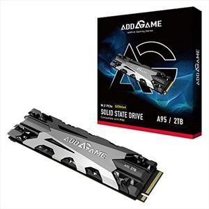 Addlink Addgame PS5 Compatible A95 2TB 7200 MB/s Read Speed Internal Solid State Drive - M.2 2280 PCIe NVMe Gen4X4 3D TLC NAND SSD with Heatsink (ad2TBA95M2P)