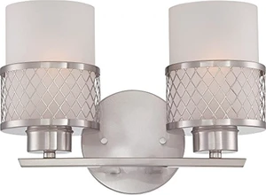nuvo 60/4682 two light vanity, pwt, nckl, b/s, slvr nuvo 60/4682 two light vanity, pwt, nckl, b/s, slvr