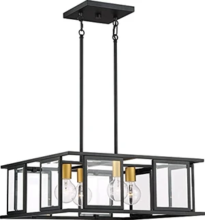 nuvo 60/6414 four light pendant, 4lt, black nuvo 60/6414 four light pendant, 4lt, black