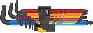 wera 05022640001-950/9 hex-plus multicolour imperial 2 l-key set, imperial, blacklaser, 9 pieces
