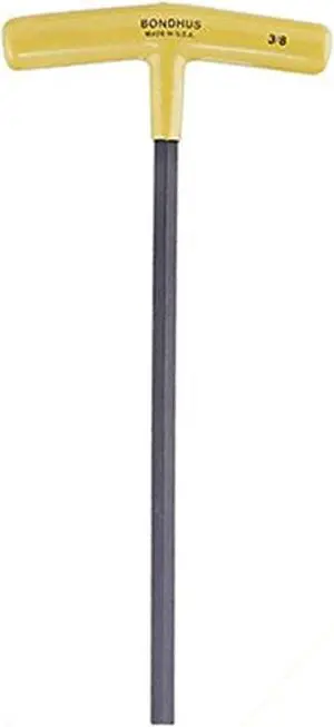bondhus 15338 set of 10 hex t-handles, 9" length, sizes 3/32-3/8"