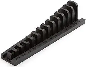 tekton 13-tool 3/8 inch drive crowfoot wrench organizer rack, black (5/16-1 in.) | org26113