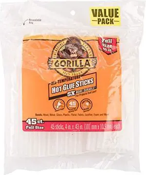 gorilla glue 3034502 4 in. high temprature glue sticks, pack of 45