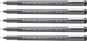 Staedtler Pigment Liner 0.1 mm black [Pack of 5]