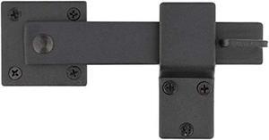 rural365 black barn door latch hook with hardware - reversible privacy lock for fence, gate - safety hook latch