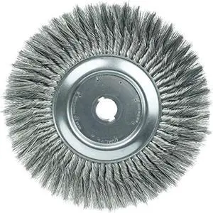 weiler 08209 12" standard twist knot wire wheel .014" steel fill, 1-1/4" arbor hole, made in the usa