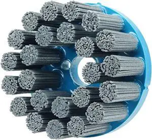 weiler 85826 4" nylox disc brush, rectangular filament, 80sc fill, 7/8" arbor hole, made in the usa