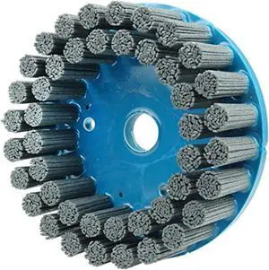 weiler 85860 6" nylox disc brush, rectangular filament, 120sc fill, 7/8" arbor hole, made in the usa