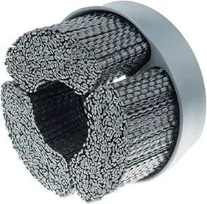 weiler 86167 4" burr-rx maximum density shell-mill holder disc brush, 80cg crimped rectangular fill, made in the usa