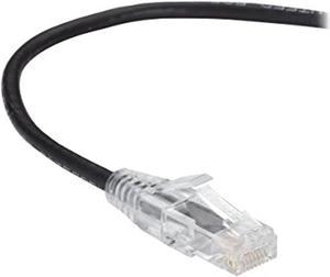 black box network services c6pc28-bk-05 slim-net cat6 250-mhz 28-awg stranded ethernet patch cable - unshielded, pvc, sn