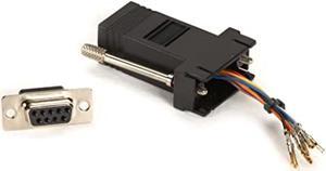 black box corporation modular adapter kit db9f to rj45f w/thumbscrews black