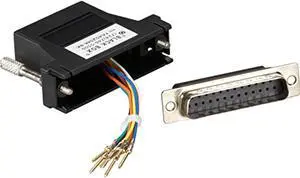 black box corporation modular adapter kit db25m to rj45f w/thumbscrews black