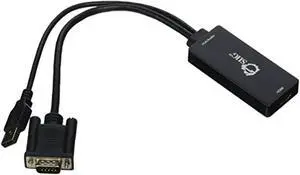 siig ce-vg0u11-s1 portable vga and usb audio to video converter, black