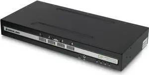 iogear 4-port single view displayport kvm switch w/audio - 4 computer(s) - 1 local user(s) - 3840 x 2160-50 hz, 60 hz - 6 x usb - 5 x displayport