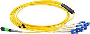 AXIOM MPO FEMALE TO 4 LC SINGLEMODE 9/125 FIBER OPTIC BREAKOUT CABLE - 4M