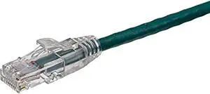 AXIOM 18-INCH CAT6 550MHZ PATCH CABLE CLEAR-SNAGLESS UNIVERSAL BOOT (GREEN)