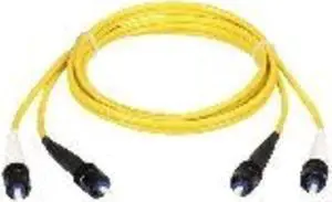 OS2 9/125 SINGLEMODE FIBER OPTIC PATCH CABLE - OFNR PVC, SC TO SC, YELLOW, 5-M (