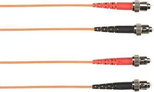 OM1 62.5/125 MULTIMODE FIBER OPTIC PATCH CABLE - OFNR PVC, ST TO ST, ORANGE, 1-M