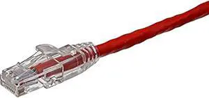 AXIOM 200FT CAT6 550MHZ PATCH CABLE CLEAR-SNAGLESS UNIVERSAL BOOT (RED)