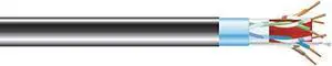 CAT6A 650-MHZ SOLID ETHERNET BULK CABLE - SHIELDED (F/UTP), CMR PVC, BLACK, 1000