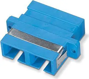 fiber optic coupling, sc sc, rectangular mounting, multimode, duplex, bronze sleeve, plastic flange
