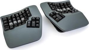 kinesis advantage360 professional split ergonomic keyboard - bluetooth | mechanical switches | fully programmable open source | contoured shape | adjustable tenting | backlit