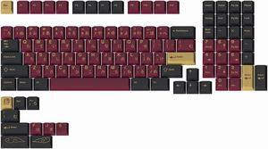 drop + redsuns gmk red samurai keycap set for full-size keyboards - compatible with cherry mx switches and clones (1800 layout 113-key kit)