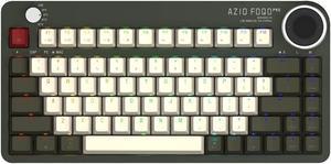 azio foqo pro wireless bt5/usb pc & mac hot-swappable keyboard (olive green light) (fq2103)
