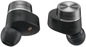 bowers & wilkins pi7 s2 in-ear true wireless earphones, dual hybrid drivers, qualcomm aptx technology, active noise cancellation, works with bowers and wilkins app, satin black (2023 model)