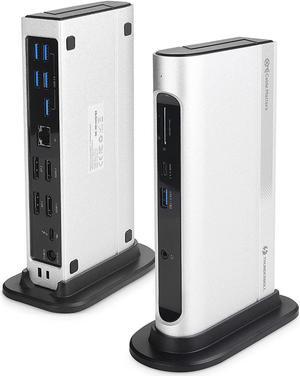 [intel certified] cable matters hybrid 14-in-1 thunderbolt 3 dock with dual 4k 60hz, 100w charging, gigabit ethernet, thunderbolt dock compatible with usb 4/thunderbolt 4 for macbook pro, dell, lenovo