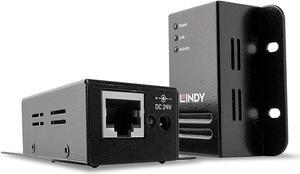 lindy 42680 usb 2.0 cat.5/6 extender with power over cat.5/6 - black, 50m