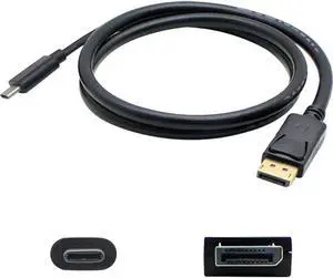 addon 3ft usb 3.1 (c) male to displayport male black cable