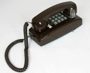 cortelco kellogg 2554 wall mount phone bn telephony with vol cntrl
