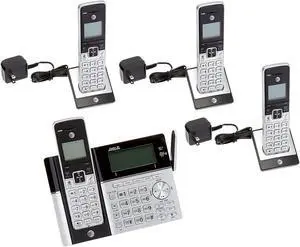AT&T ATT-TL96423 dect_6.0 4-Handset Landline Telephone, Silver