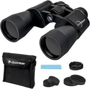 celestron - eclipsmart 12x50 safe solar eclipse binoculars - iso 12312-2 compliant - powerful solar binoculars - 12x magnification - massive 50mm lenses - view solar eclipses, transits & sunspots