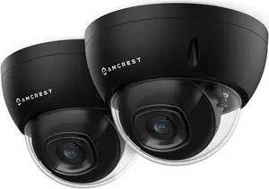 amcrest 2-pack 5mp poe camera, outdoor vandal dome security poe ip camera, 5-megapixel, 98ft nightvision, 2.8mm lens, ip67, ik10 resistance, microsd 256gb (sold separately) (ip5m-d1188eb-28mm)
