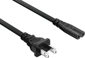cable leader 18 awg notebook power cord, non-polarized (iec320 c7 to nema 1-15p) ul listed (3 foot (1 pack))