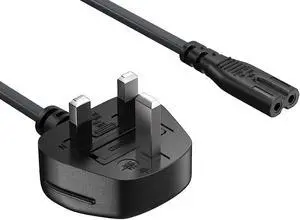 cable leader 6ft 18 awg england / uk notebook power cord, non-polarized, with fuse (iec-320-c7 to uk plug bs1363-1/a)