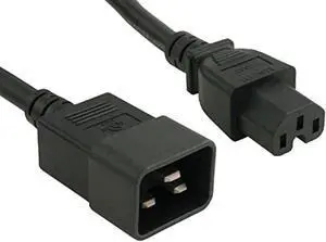 cable leader 14 awg 15a 250v power cord (iec 320 c20 to iec 320 c15) ul listed (8 foot (1 pack))