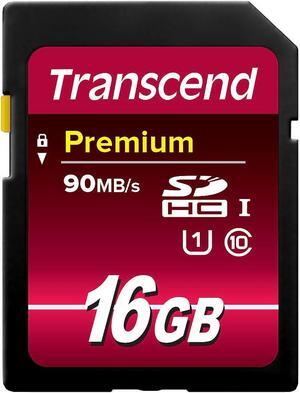 transcend 16gb sdhc class 10 uhs-1 flash memory card up to 60mb/s (ts16gsdu1)